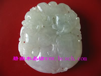 天然冰种紫罗兰带彩俏色翡翠