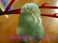 天然翡翠福寿如意挂件