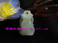 天然翡翠A货竹节挂坠