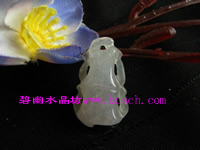 天然翡翠A货竹节挂坠
