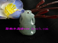 天然翡翠A货竹节挂坠