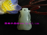 天然翡翠A货竹节挂坠