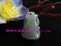 天然翡翠A货竹节挂坠