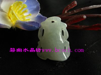 天然翡翠A货竹节挂坠