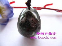 天然绿幽灵吊坠