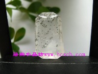 天然烟雾石吊坠