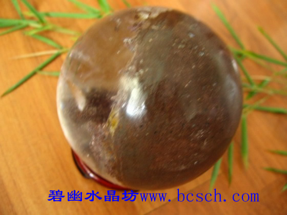 天然黄蕉花水晶球