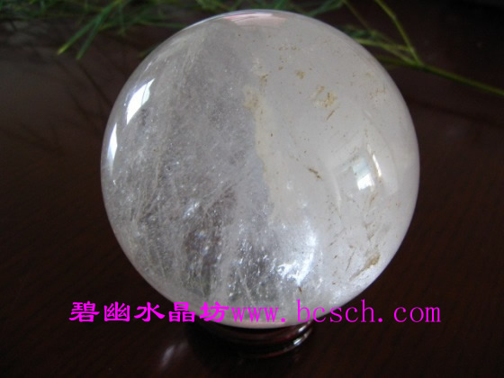 天然白水晶球