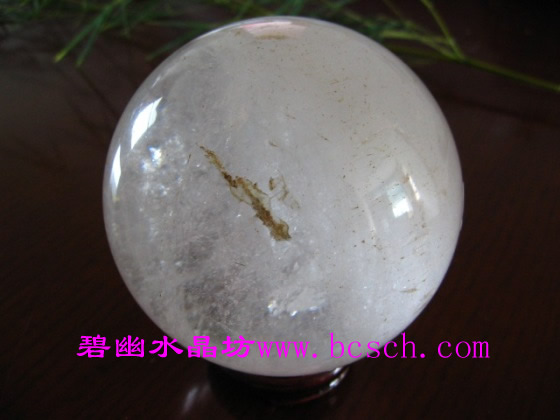 天然白水晶球