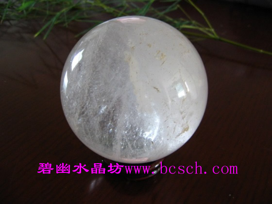 天然白水晶球
