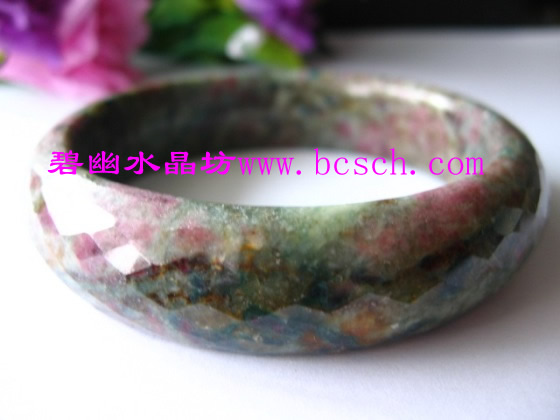 红蓝宝刻面手镯