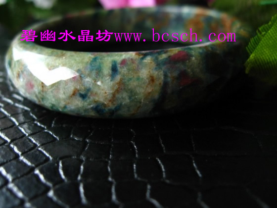 红蓝宝刻面手镯