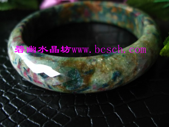红蓝宝刻面手镯