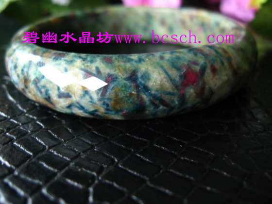 红蓝宝刻面手镯