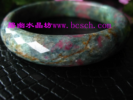 红蓝宝刻面手镯