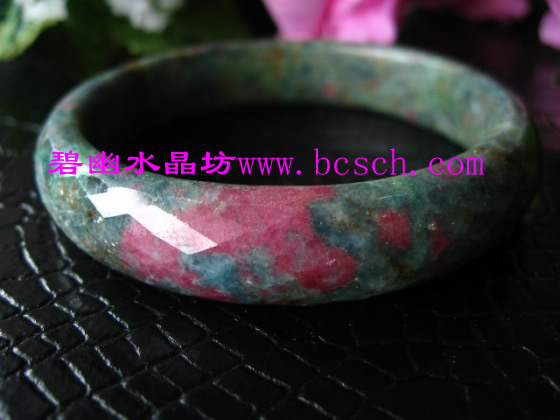 红蓝宝刻面手镯