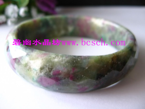 红蓝宝刻面手镯