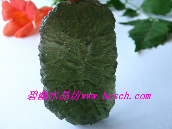 优质墨绿捷克陨石大吊坠