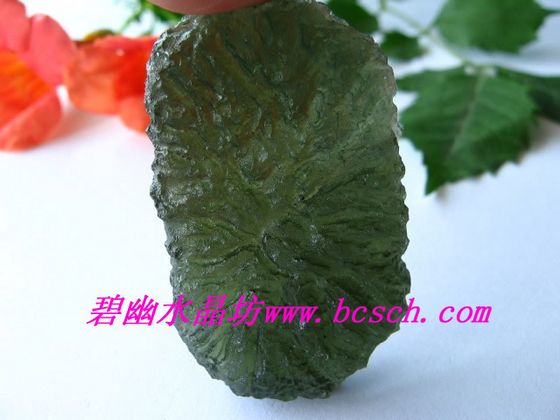 优质墨绿捷克陨石大吊坠