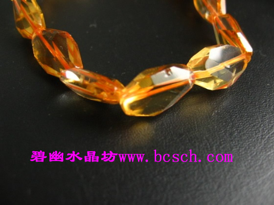 优质巴西黄水晶不定形手链