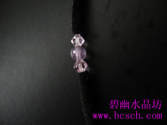 天然白水晶方格时尚项链